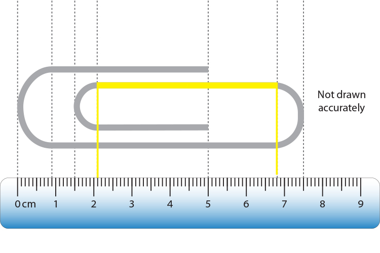 The yellow line measures 4.7cm